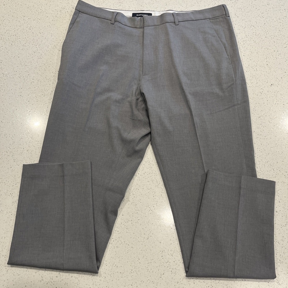 Bluffworks Presidio Pants Mens 40 x 34 Gray Slim Fit Performance Lightweight